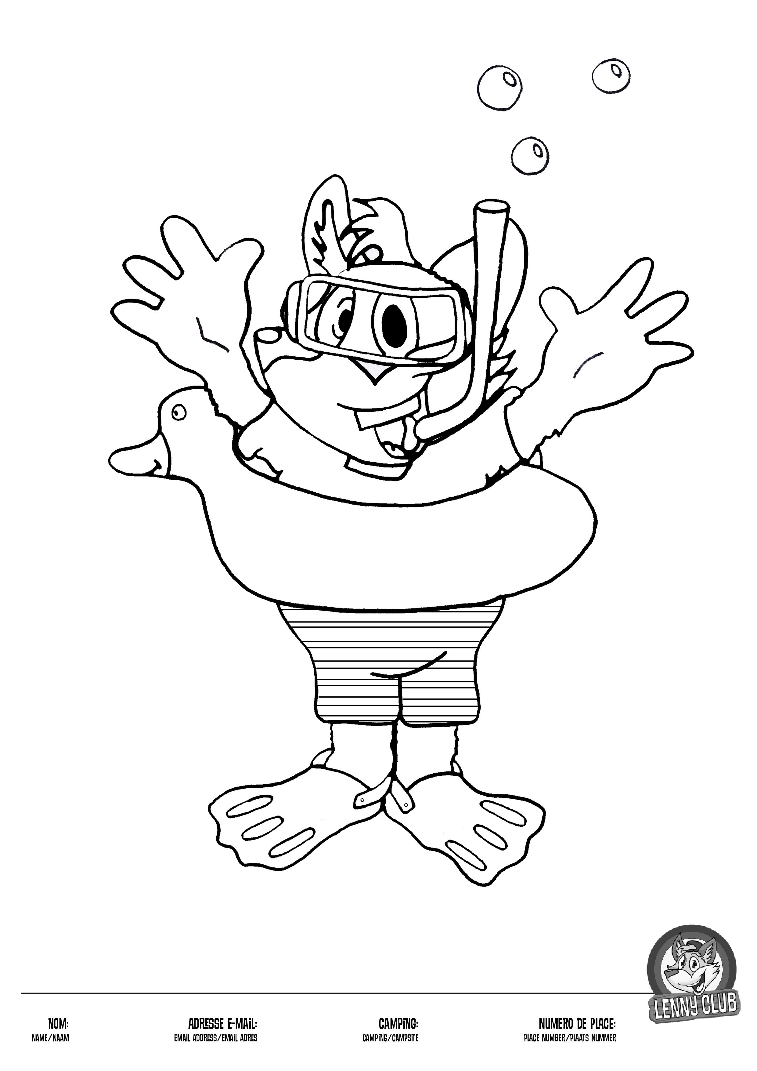 Lenny in het zwembad